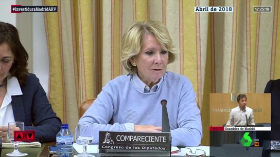 As&iacute; negaba Esperanza Aguirre la presunta financiaci&oacute;n ilegal del PP madrile&ntilde;o