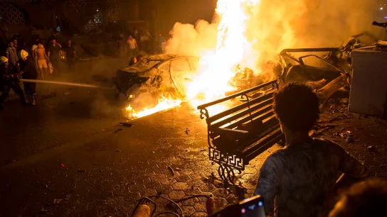 Imagen del momento de la explosión Imagen del momento de la explosión
