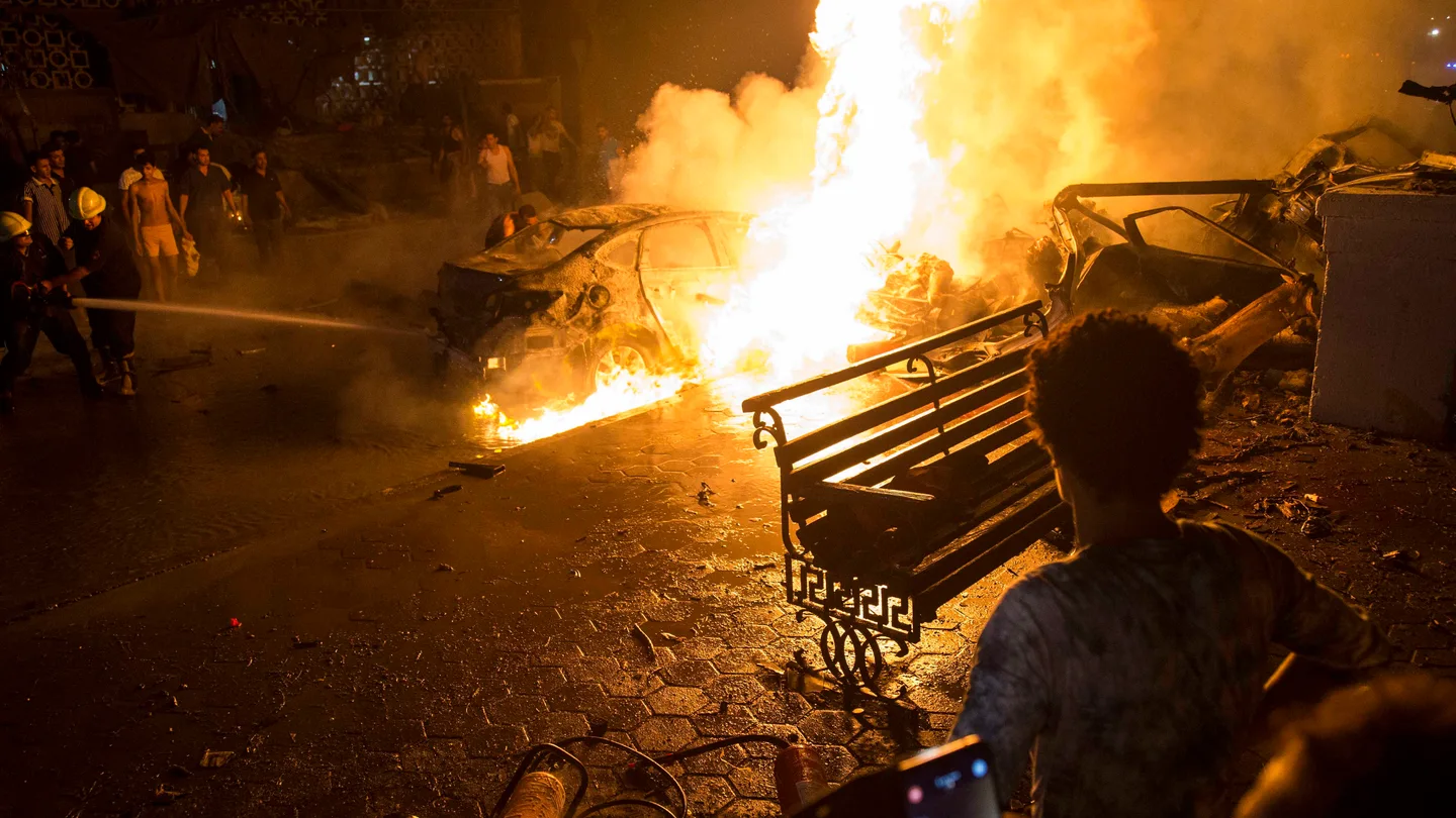 Imagen del momento de la explosión Imagen del momento de la explosión