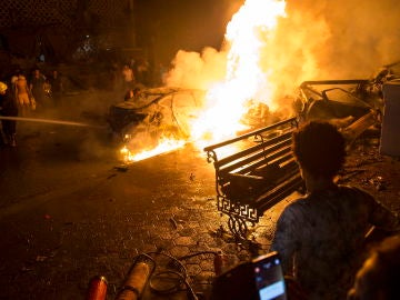 Imagen del momento de la explosión Imagen del momento de la explosión