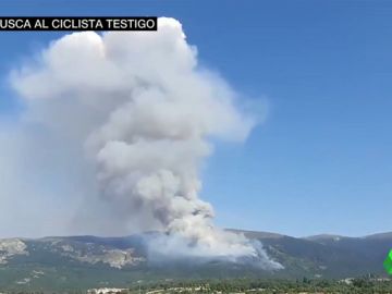 Buscan a un ciclista que pudo ver a un conductor arrojar fuego en la Sierra de Madrid Buscan a un ciclista que pudo ver a un conductor arrojar fuego en la Sierra de Madrid