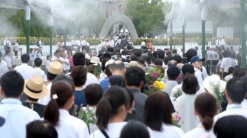 Ceremonia en el Parque Memorial de la Paz (Hiroshima)