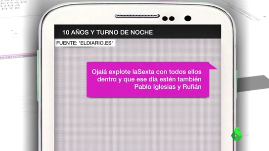Mensaje contra laSexta en el chat de la Policía de Madrid Mensaje contra laSexta en el chat de la Policía de Madrid