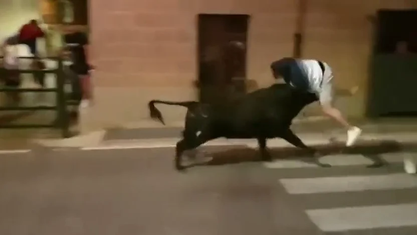 La espeluznante cogida a un joven durante 20 metros en los encierros de la Bóveda de Toro