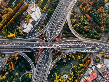 Tráfico en autopista Tráfico en autopista