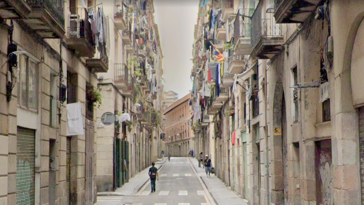 La calle en la que ocurrieron los hechos, en el Raval de Barcelona La calle en la que ocurrieron los hechos, en el Raval de Barcelona
