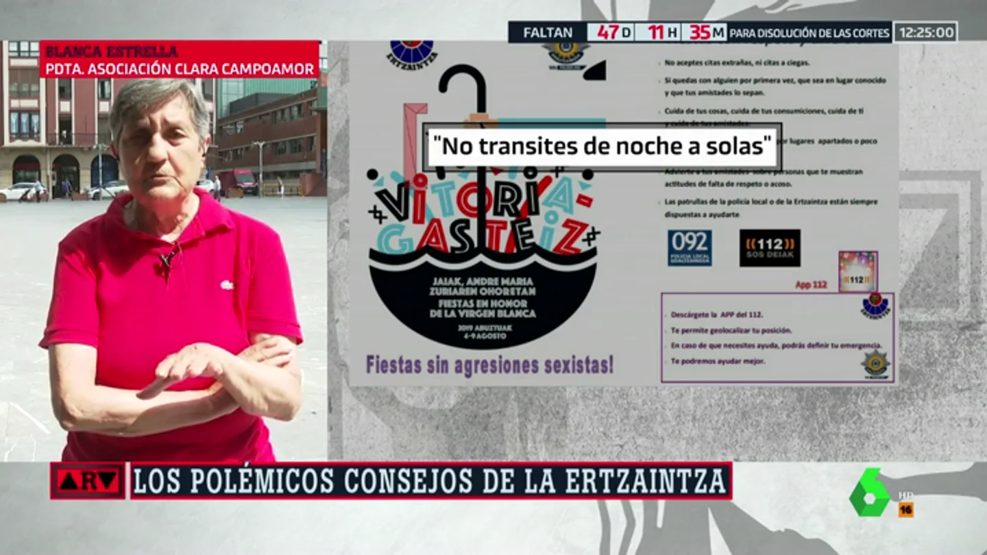 Blanca Estrella, presidenta de la asociación Clara Campoamor: "Me niego como mujer a que carguen sobre mi que alguien me viole" Blanca Estrella, presidenta de la asociación Clara Campoamor: "Me niego como mujer a que carguen sobre mi que alguien me viole"
