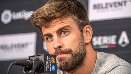 Gerard Piqué, en sala de prensa Gerard Piqué, en sala de prensa