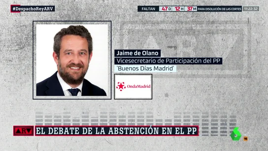 Olano defiende la abstención del PP en una investidura de un candidato socialista que no sea Sánchez Olano defiende la abstención del PP en una investidura de un candidato socialista que no sea Sánchez