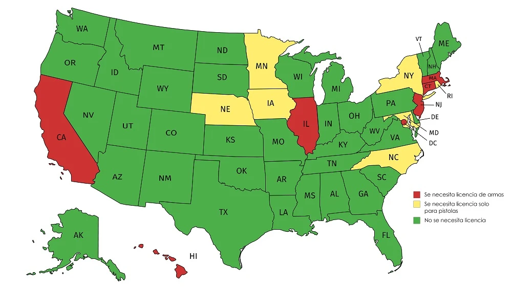 Licencias de armas en Estados Unidos