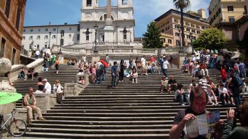 Escalinata de la plaza de España en Roma