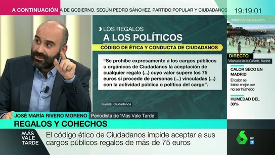 El código ético de Cs impide aceptar regalos de más de 75 euros: las botellas de vino que recibió De Quinto cuestan más de 100 cada una El código ético de Cs impide aceptar regalos de más de 75 euros: las botellas de vino que recibió De Quinto cuestan más de 100 cada una