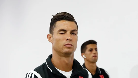 Cristiano Ronaldo llegando al estadio Cristiano Ronaldo llegando al estadio