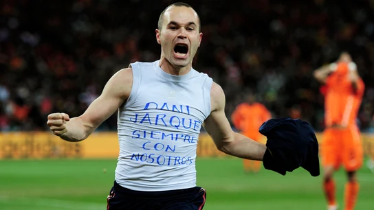 Andrés Iniesta dedica su gol en la final del Mundial a Dani Jarque Andrés Iniesta dedica su gol en la final del Mundial a Dani Jarque