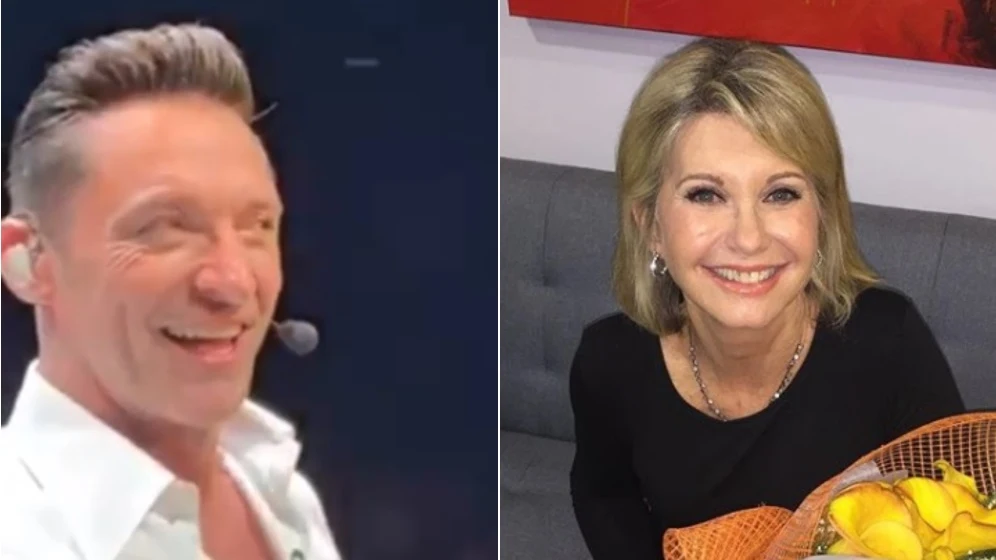 Hugh Jackman y Olivia Newton-John Hugh Jackman y Olivia Newton-John