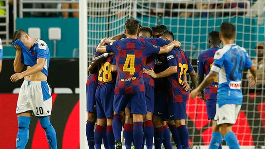 Victoria del FC Barcelona frente al Nápoles Victoria del FC Barcelona frente al Nápoles