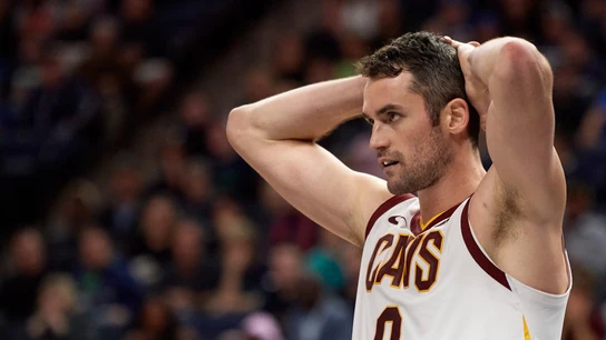 Kevin Love, durante un partido con los Cavaliers Kevin Love, durante un partido con los Cavaliers