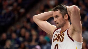 Kevin Love, durante un partido con los Cavaliers