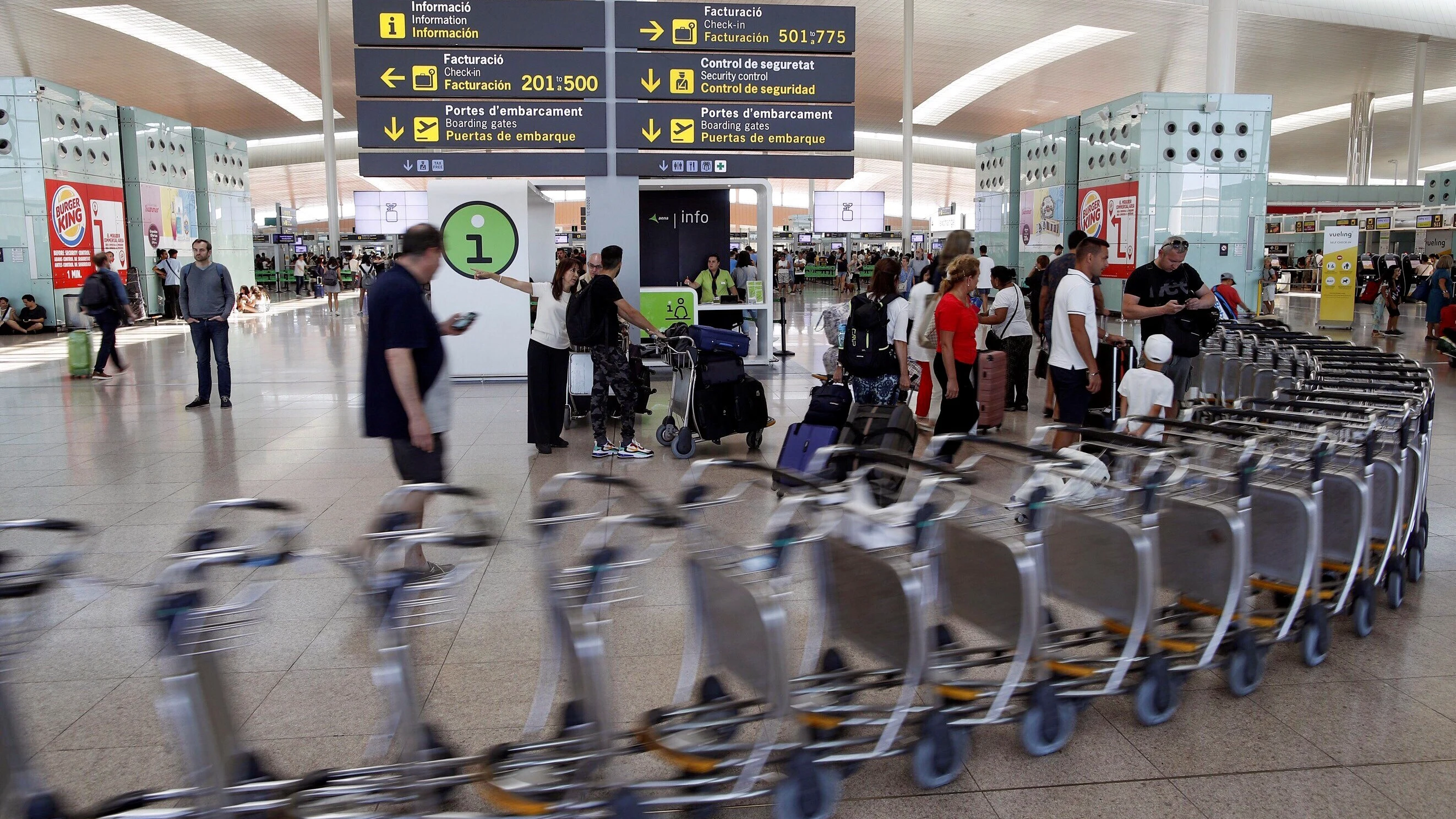 Vista de la Terminal 1 del Aeropuerto Barcelona-El Prat.