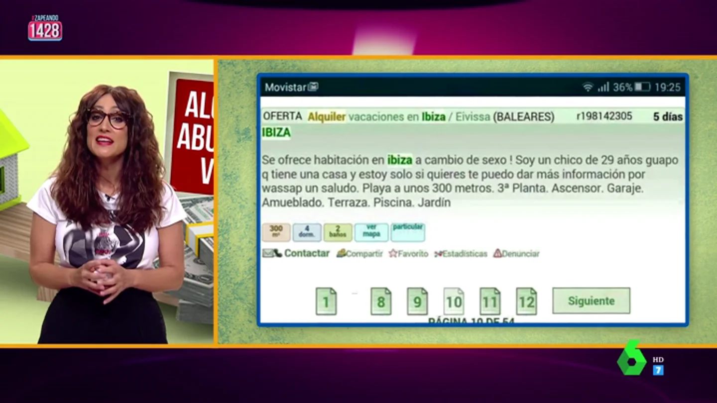 Ana Morgade y los alquileres más cutres para este verano ZAPEANDO
