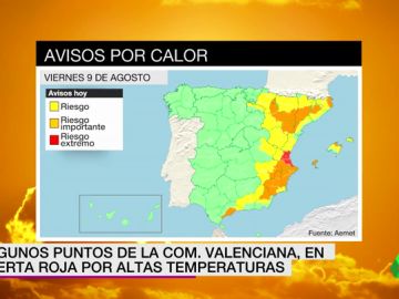 España, dividida por las temperaturas: calor extremo en el Mediterráneo y un frente de aire frío en el norte España, dividida por las temperaturas: calor extremo en el Mediterráneo y un frente de aire frío en el norte