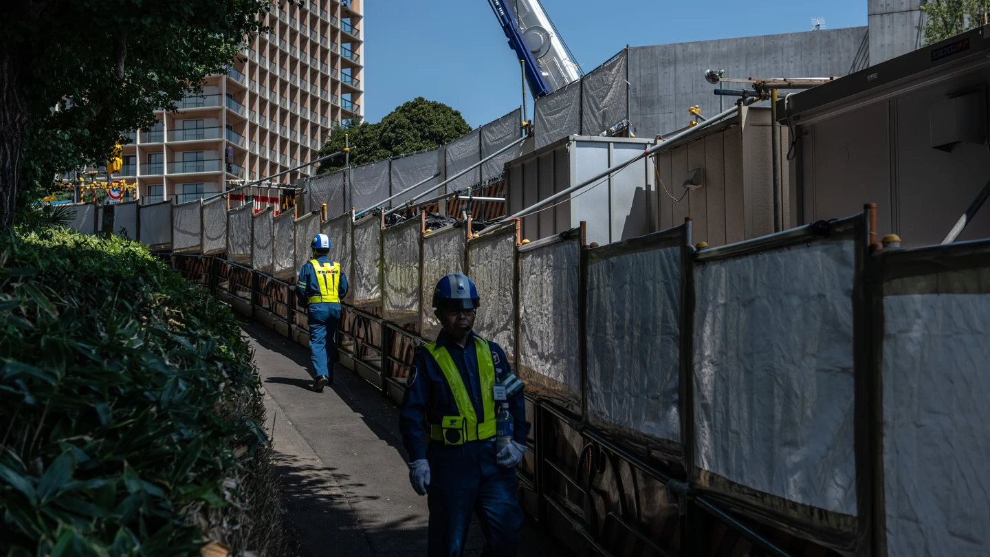 Momento de las obras de construcción para los Juegos de Tokio Momento de las obras de construcción para los Juegos de Tokio