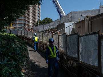 Momento de las obras de construcción para los Juegos de Tokio Momento de las obras de construcción para los Juegos de Tokio