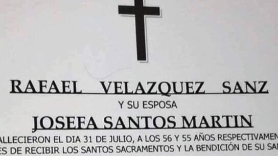 La esquela del hombre que asesin&oacute; a su mujer y su v&iacute;ctima