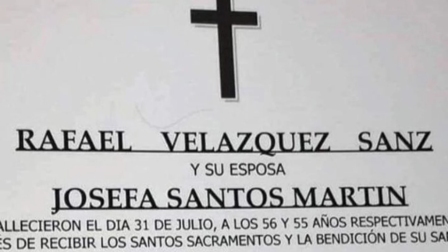 La esquela del hombre que asesinó a su mujer y su víctima La esquela del hombre que asesinó a su mujer y su víctima