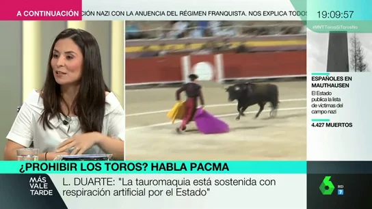 Laura Duarte: "La tauromaquia avergüenza a nuestro país y al resto de Europa" Laura Duarte: "La tauromaquia avergüenza a nuestro país y al resto de Europa"