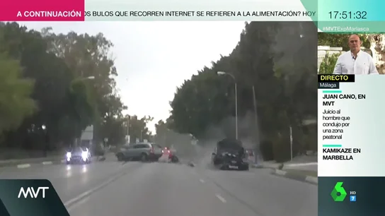 Accidente de un coche en su huida de un atropello masivo en Puerto Banús Accidente de un coche en su huida de un atropello masivo en Puerto Banús.