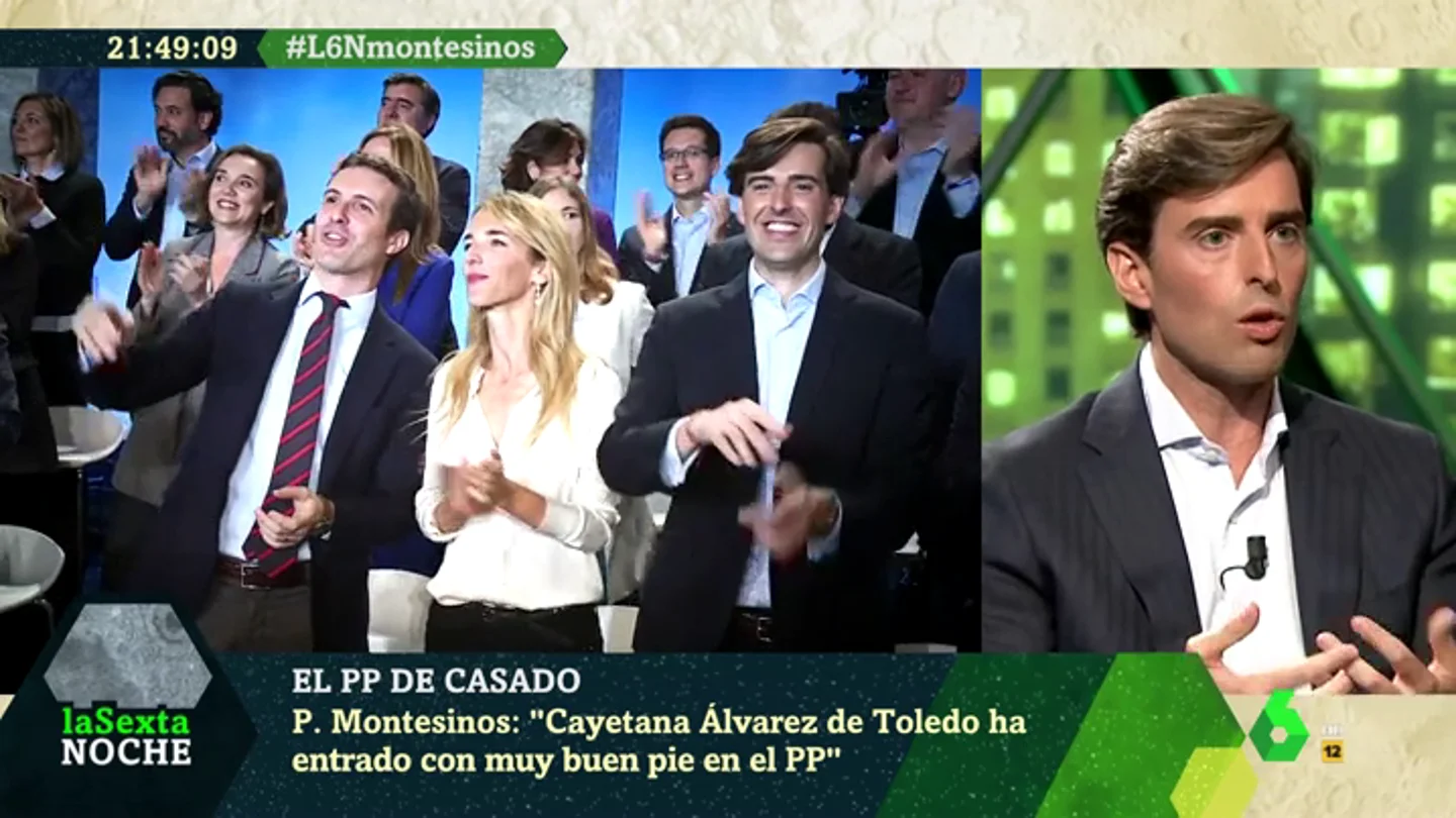 Pablo Montesinos defiende la renovación del PP de Casado: "Estoy encantado con Álvarez de Toledo" Pablo Montesinos defiende la renovación del PP de Casado: "Estoy encantado con Álvarez de Toledo"