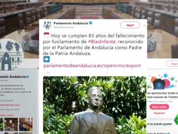 Críticas contra el Parlamento andaluz tras calificar el asesinato de Blas Infante de "fallecimiento por fusilamiento" Críticas contra el Parlamento andaluz tras calificar el asesinato de Blas Infante de "fallecimiento por fusilamiento"