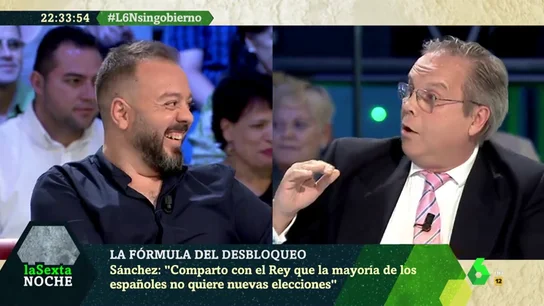 "Lecciones de izquierdas, las justas": el debate de Antonio Maestre y Antonio Miguel Carmona que desata las risas de Marhuenda y Elisa Beni en laSexta Noche "Lecciones de izquierdas, las justas": el debate de Antonio Maestre y Antonio Miguel Carmona que desata las risas de Marhuenda y Elisa Beni en laSexta Noche