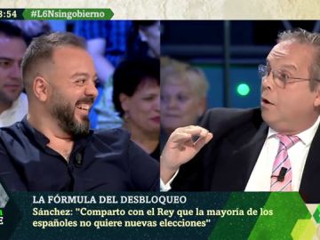 "Lecciones de izquierdas, las justas": el debate de Antonio Maestre y Antonio Miguel Carmona que desata las risas de Marhuenda y Elisa Beni en laSexta Noche "Lecciones de izquierdas, las justas": el debate de Antonio Maestre y Antonio Miguel Carmona que desata las risas de Marhuenda y Elisa Beni en laSexta Noche