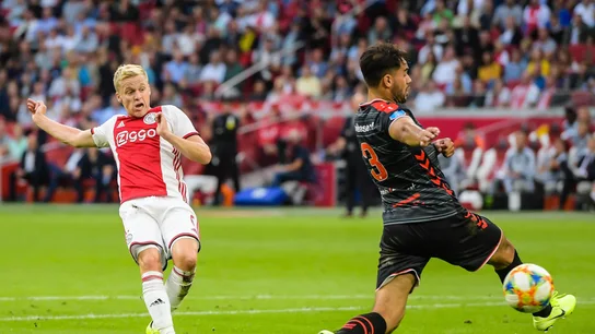 Van de Beek, durante un partido con el Ajax Van de Beek, durante un partido con el Ajax