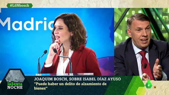 Joaquím Bosch, sobre Díaz Ayuso: "Pudo haber una conducta fraudulenta y quizás delictiva, pero es posible que los hechos hayan prescrito