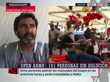 Óscar Camps alerta sobre la situación de "calma tensa" que se vive en el Open Arms: "Abundan las peleas en el barco" Óscar Camps alerta sobre la situación de "calma tensa" que se vive en el Open Arms: "Abundan las peleas en el barco"