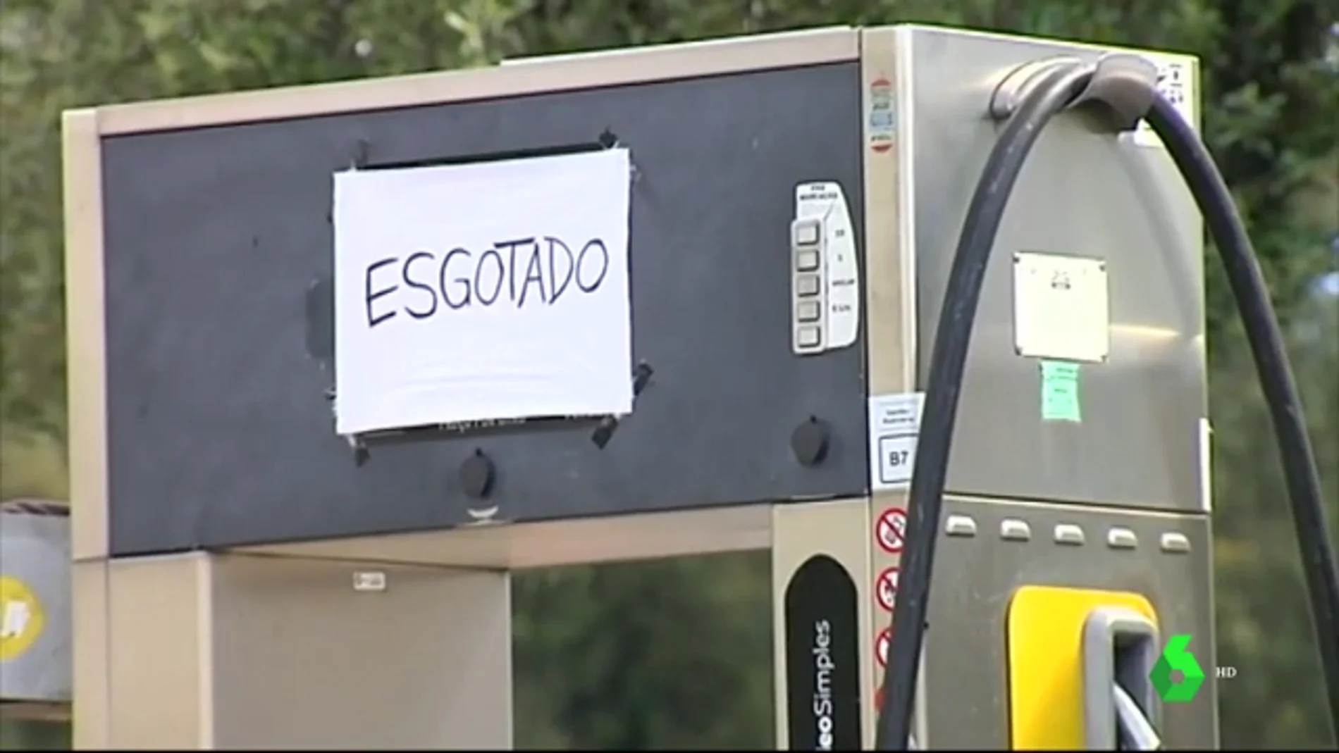 Gasolinera desabastecida en Portugal