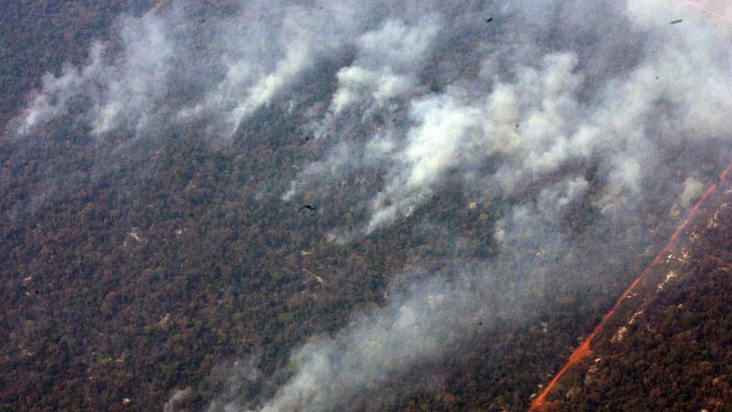 Imagen de un incendio en el Amazonas