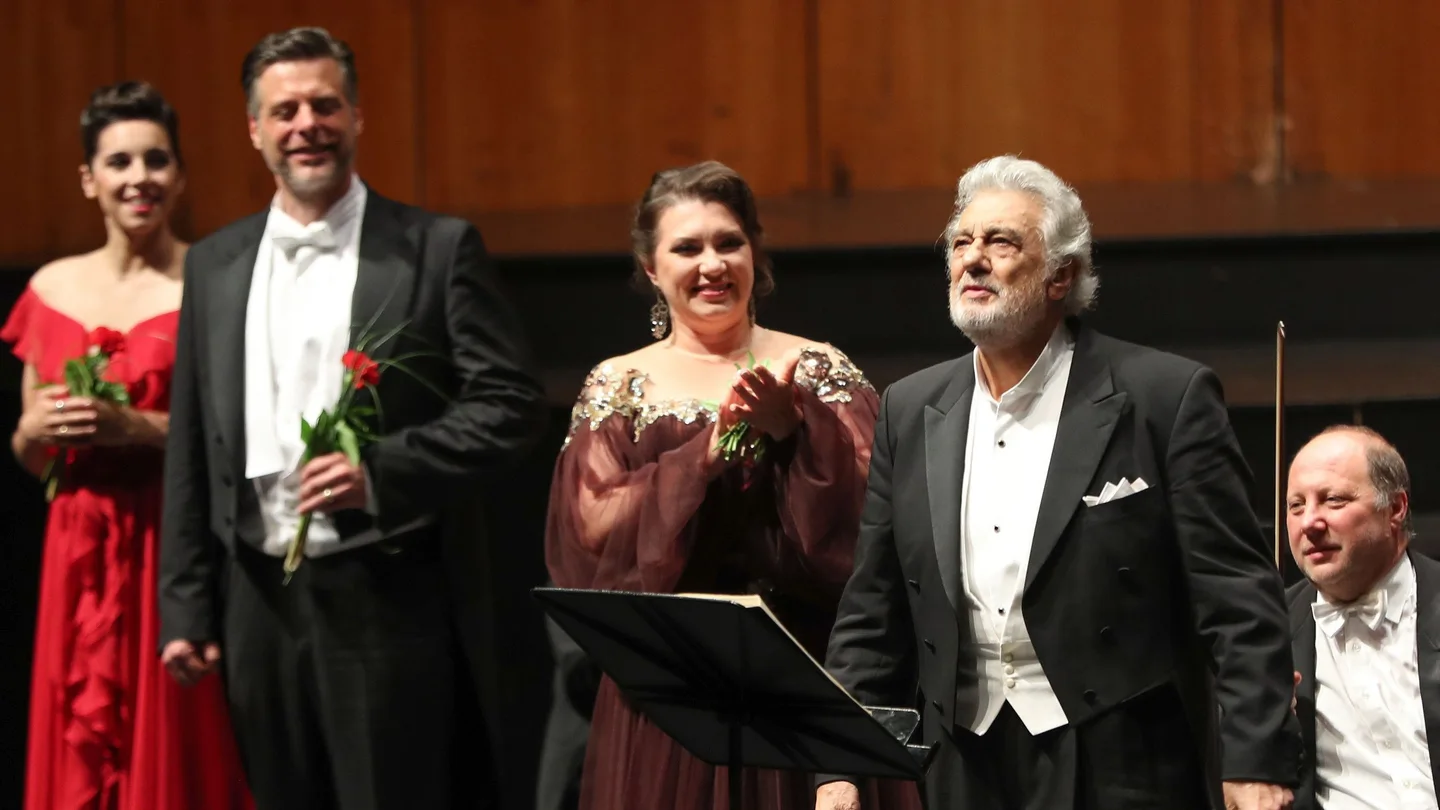 El tenor Plácido Domingo, en una actuación en Salzburgo El tenor Plácido Domingo, en una actuación en Salzburgo