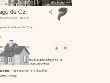 Pantallazo de la animación hecha por Google en el 80 aniversario de 'El mago de Oz' Pantallazo de la animación hecha por Google en el 80 aniversario de 'El mago de Oz'