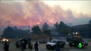 Incendio en la isla de Samos, Grecia