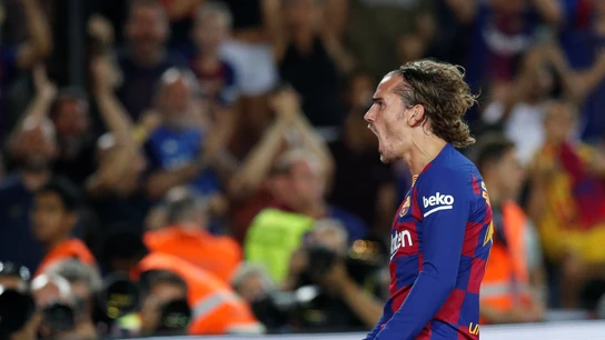 Griezmann celebra con rabia su segundo gol contra el Betis Griezmann celebra con rabia su segundo gol contra el Betis