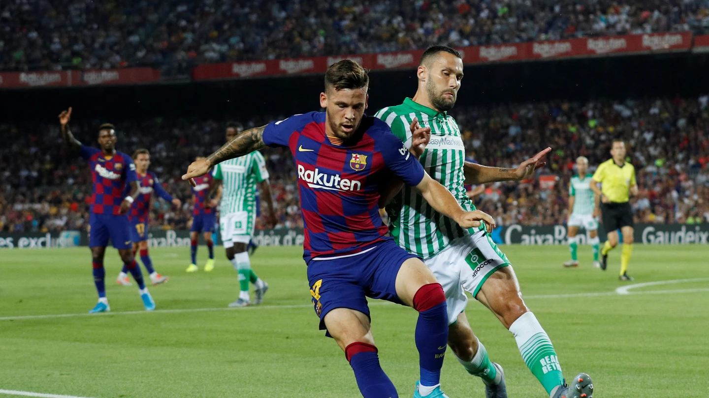 Momento del partido entre Barcelona y Betis Momento del partido entre Barcelona y Betis