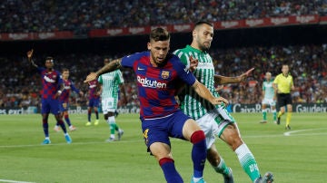 Momento del partido entre Barcelona y Betis