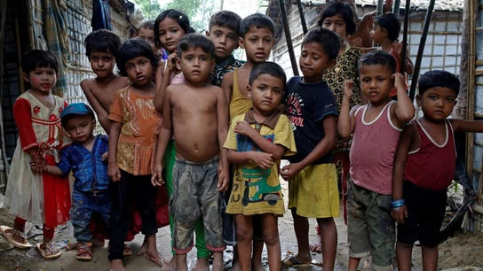 Niños refugiados rohinyás Niños refugiados rohinyás.
