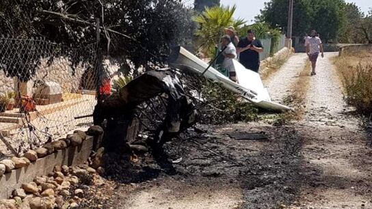 Lugar del accidente entre una avioneta y un helic&oacute;ptero en Mallorca