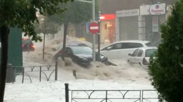 Graves inundaciones en el municipio madrileño de Arganda del Rey a causa del temporal