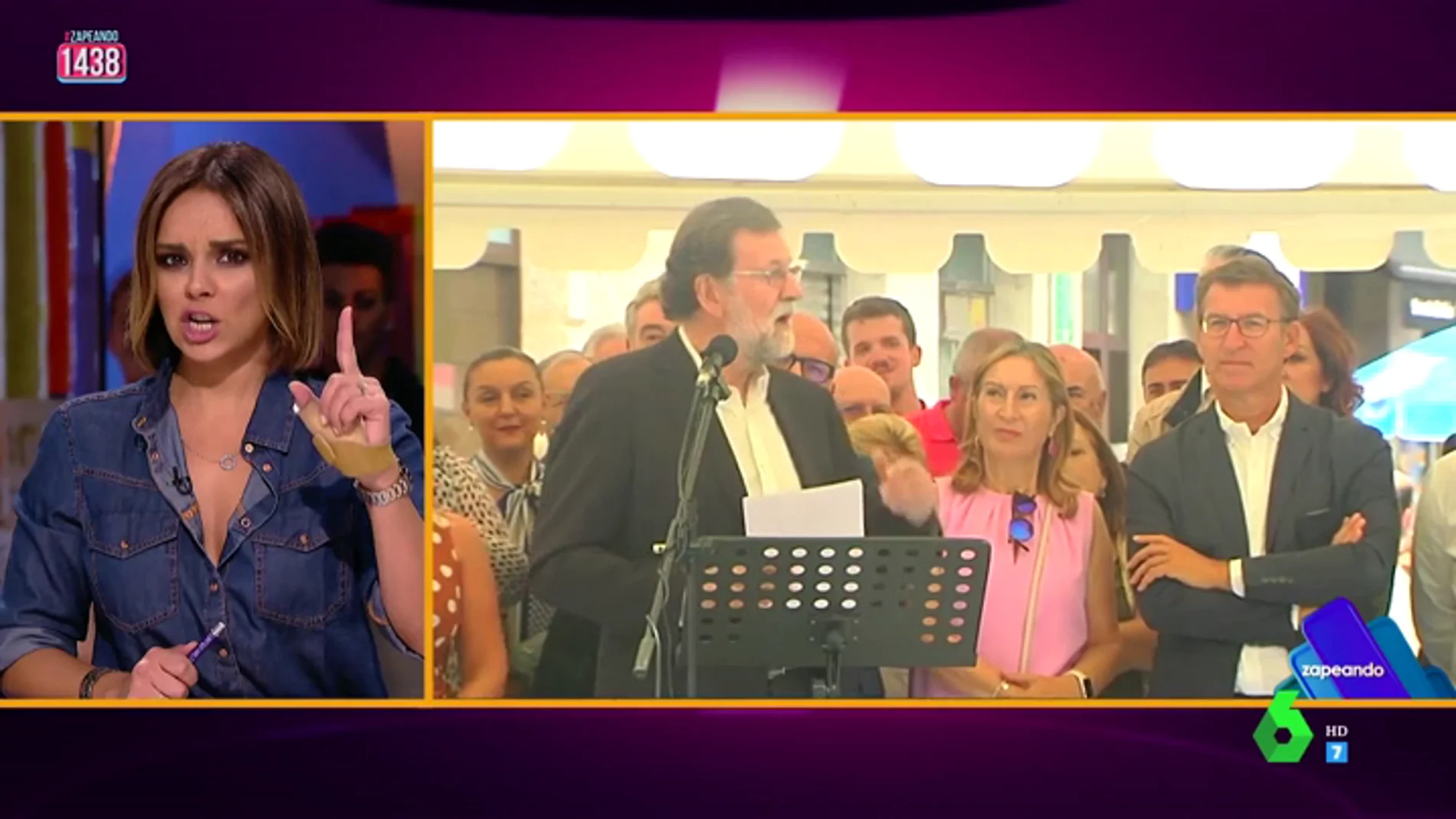 La imitación de Chenoa a Mariano Rajoy: "Los intelectuales se han metido conmigo por decir 'viva el vino'"